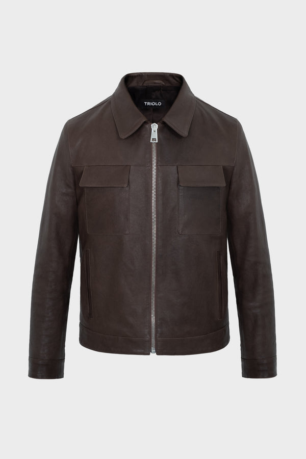 BROWN LEATHER LONDON JACKET