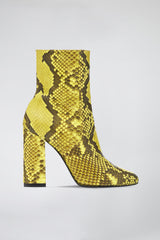 YELLOW STAINED PYTHON BOOTIES