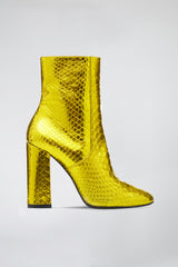 MIRROR YELLOW PYTHON BOOTIES