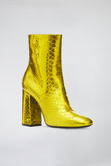 MIRROR YELLOW PYTHON BOOTIES