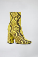 YELLOW STAINED PYTHON BOOTIES
