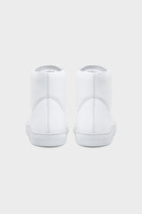 RUBBERIZED WHITE HIGH TOP SNEAKERS