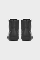 RUBBERIZED BLACK HIGH TOP SNEAKERS