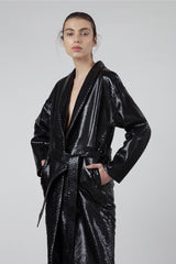 CAPPOTTO IN PITONE NERO