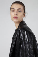 CAPPOTTO IN PITONE NERO