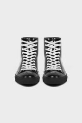 BLACK HIGH TOP SNEAKERS