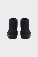 RUBBERIZED BLACK PYTHON HIGH TOP SNEAKERS
