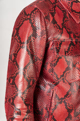 RED STAINED PYTHON LONDON JACKET
