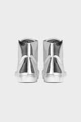 MIRROR SILVER HIGH TOP SNEAKERS