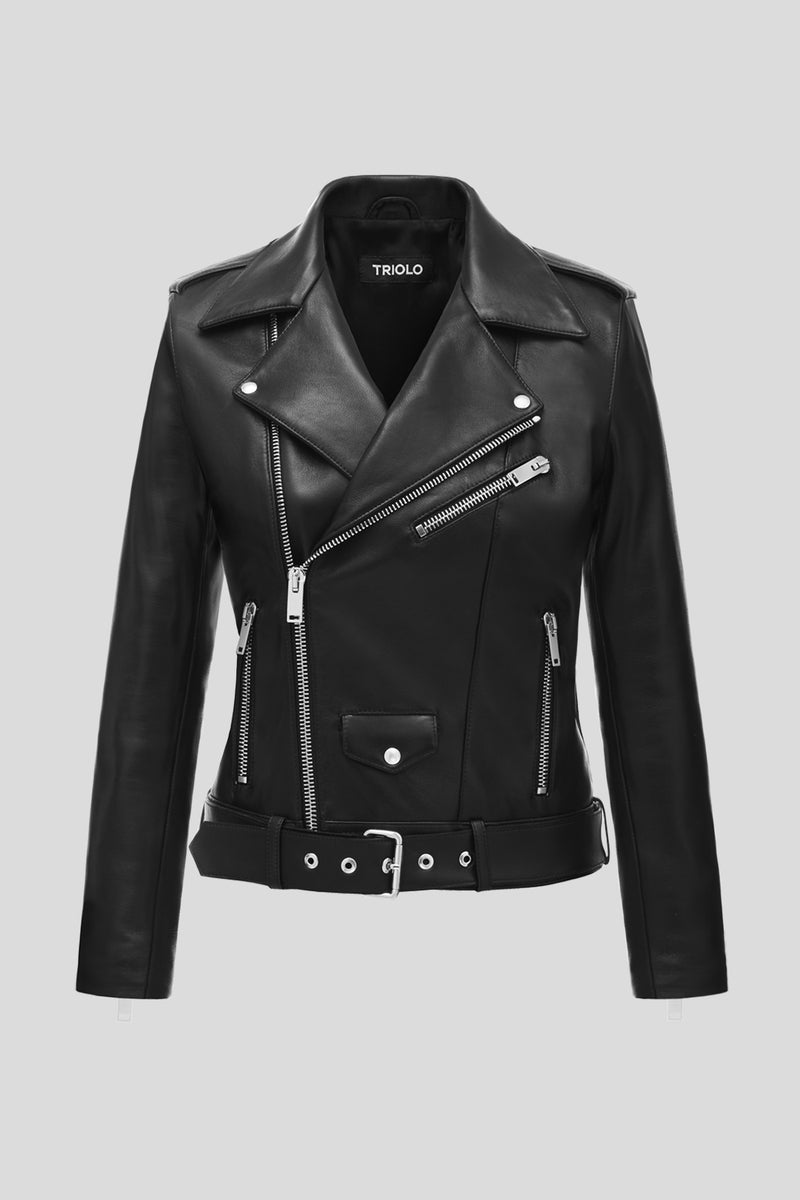 BLACK LEATHER CHIODO JACKET