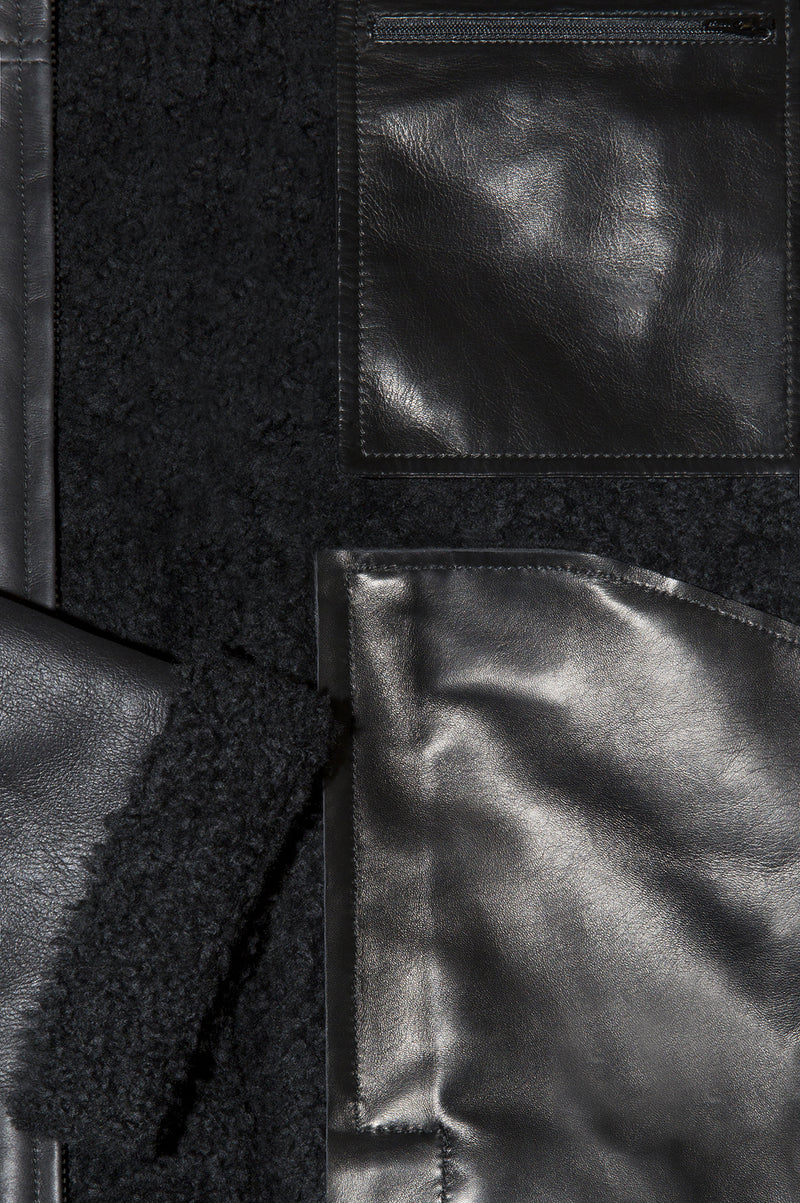 BLACK AVIATOR JACKET