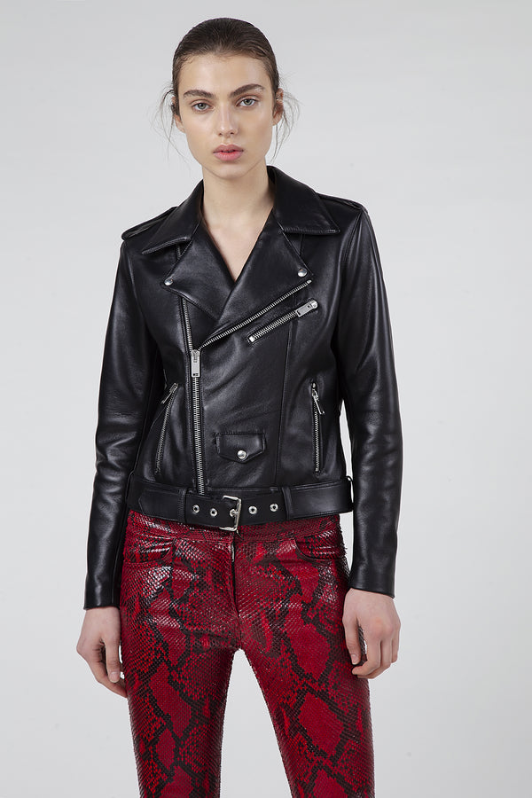 BLACK LEATHER CHIODO JACKET