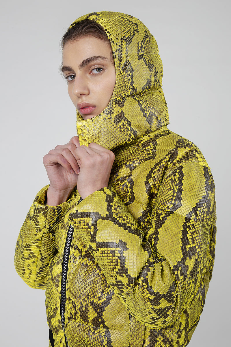 Yellow clearance snakeskin jacket