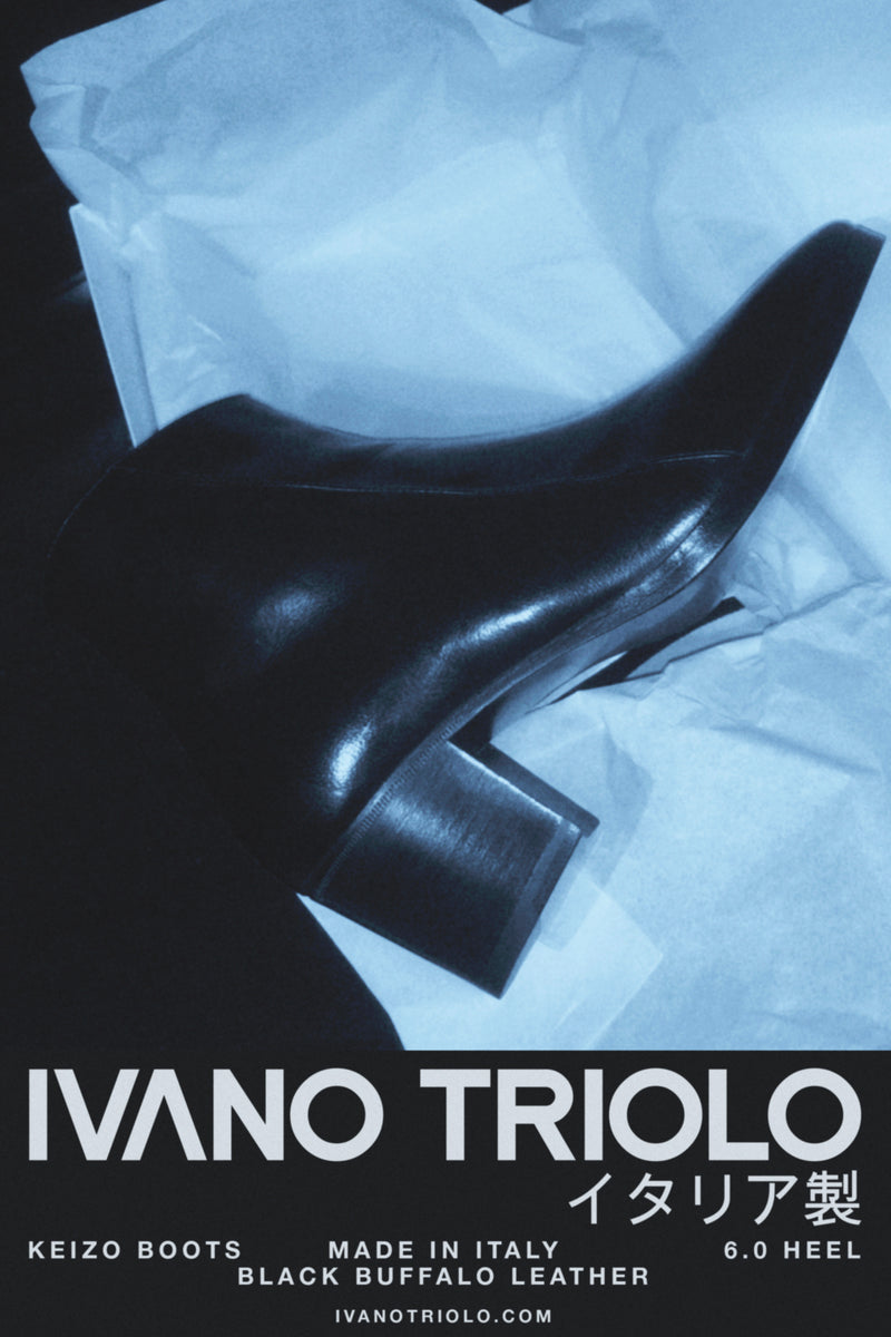 KEIZO BLACK LEATHER BOOTS – Ivano Triolo
