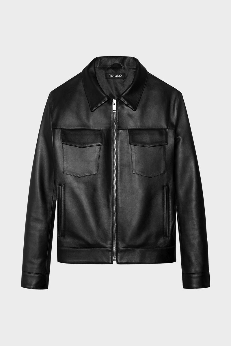 BLACK LEATHER LONDON JACKET